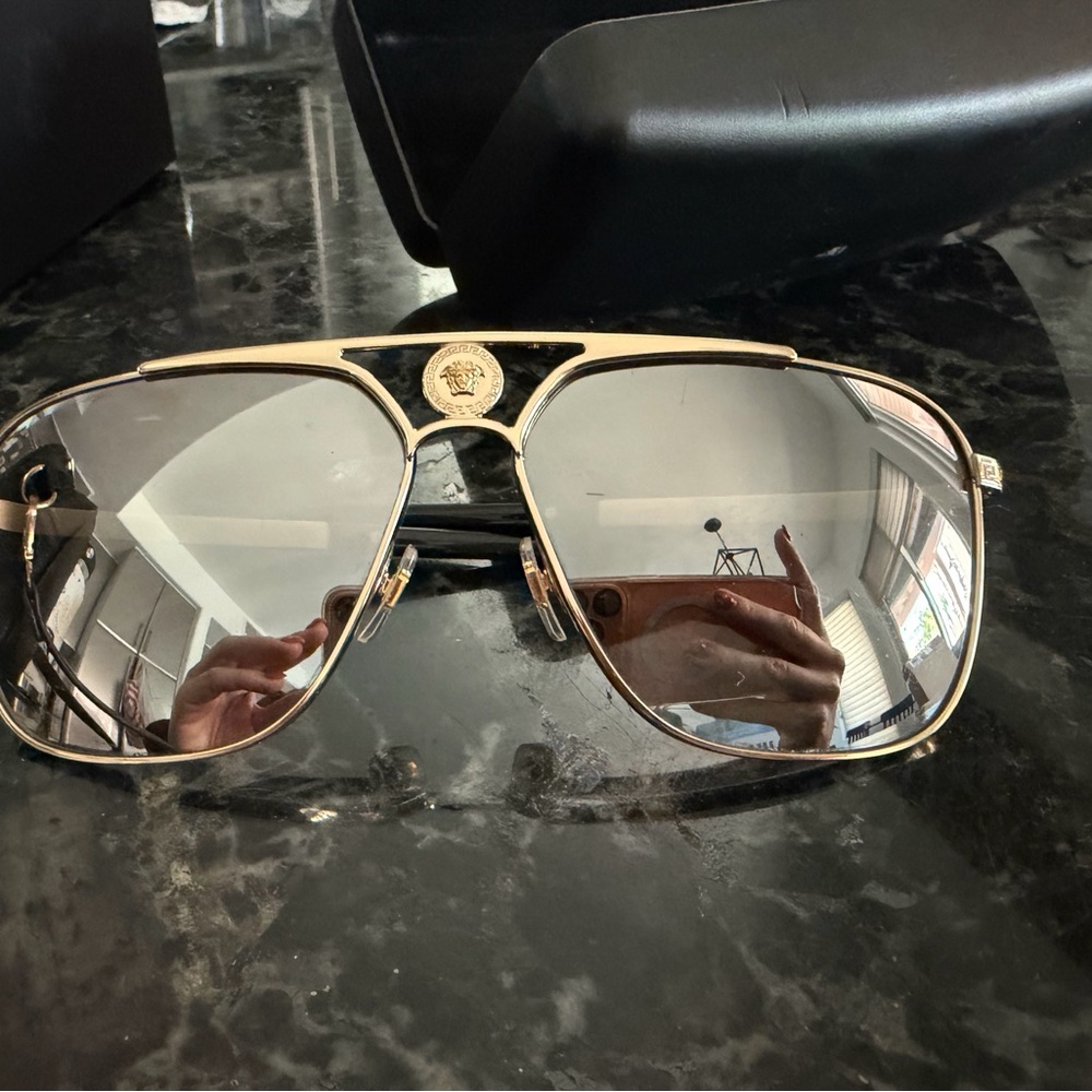 Versace Gold Frame Sunglasses